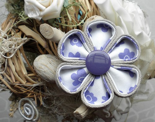 Fialková kanzashi — foto 2