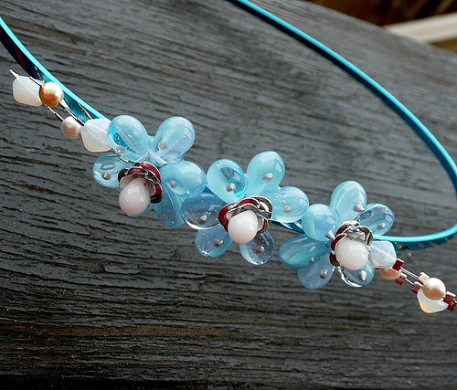Čelenka : " Light blue flowers " — foto 4