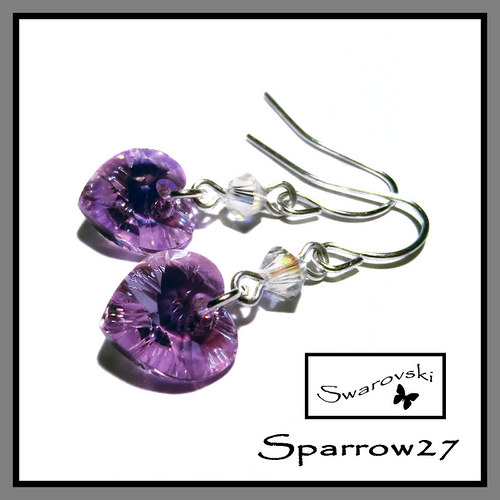 Swarovski srdíčka - violety — foto 2