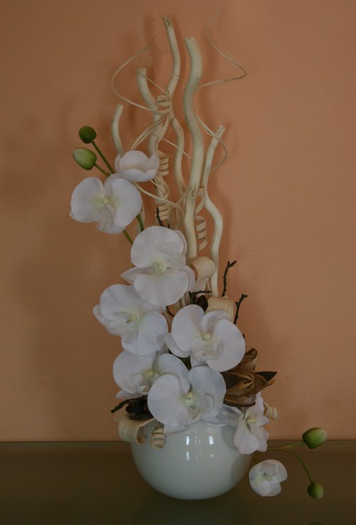 Celoroční dekorace s orchidejemi do výšky — foto 2