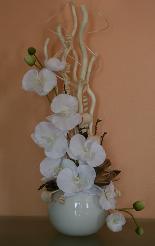 Celoroční dekorace s orchidejemi do výšky — foto 3