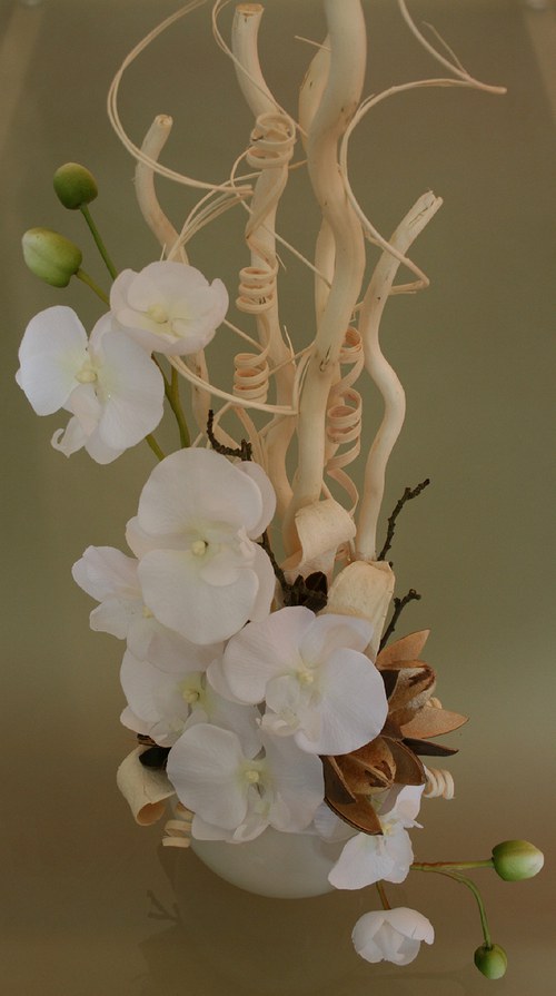 Celoroční dekorace s orchidejemi do výšky — foto 4