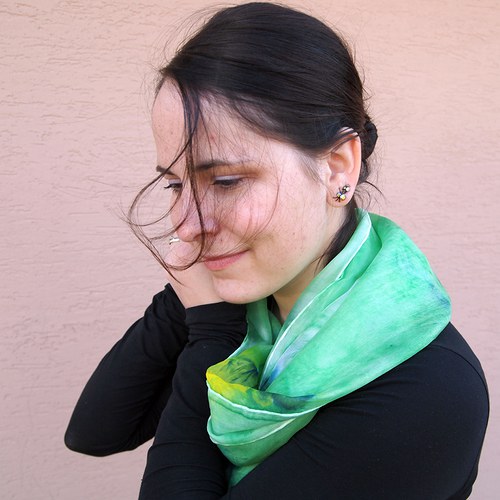 Hedvábná šála - IRIS sleva 25% — foto 3
