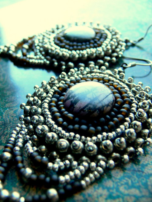 Boucles d'oreilles avec Rhodonite — foto 3