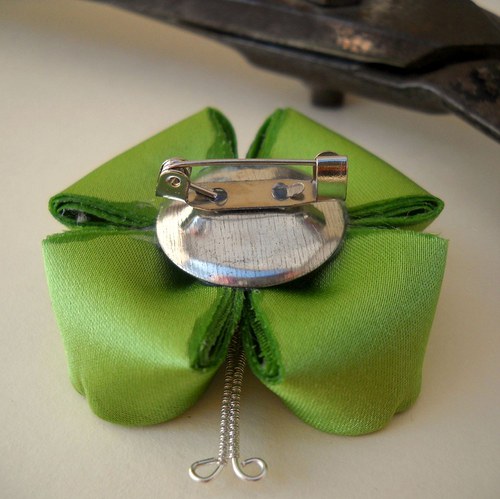 Kanzashi spona/brož Clover — foto 4
