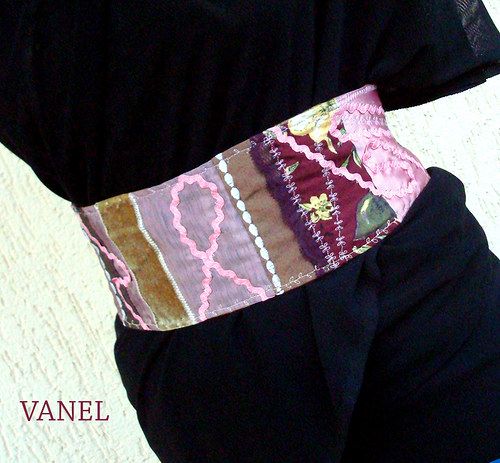 Original Textile Belt - pink - textilní pásek — foto 2