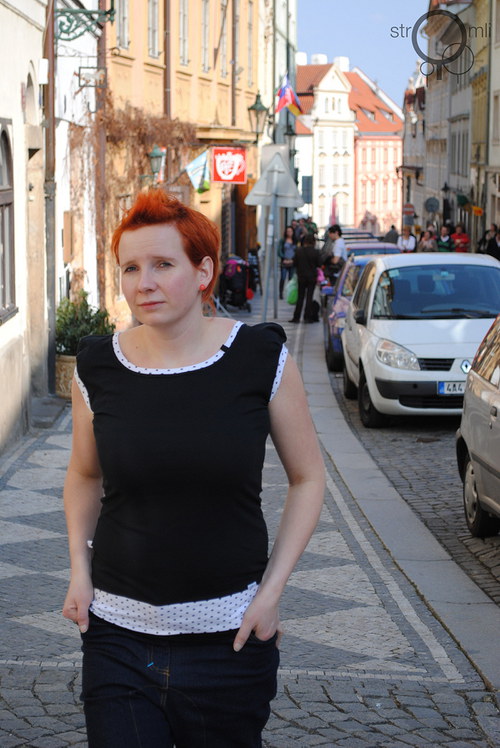 Černé lemované puntíkem, vel. M — foto 3
