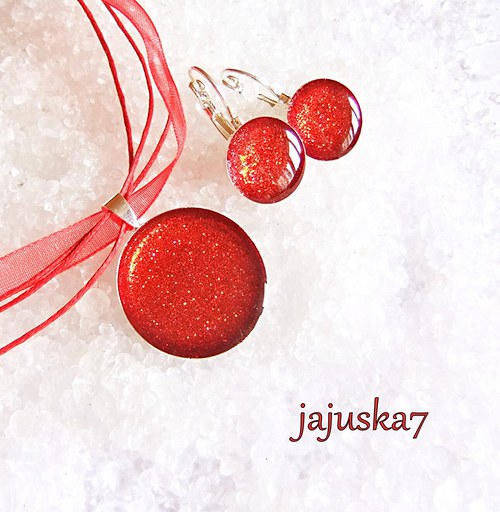 Sparkle SADA kulatá *ČERVENÁ* — foto 2