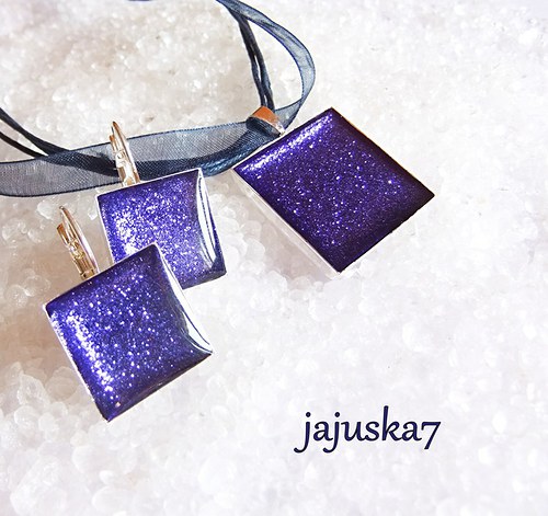 Sparkle SADA čtvercová *MODROFIALOVÁ* — foto 2