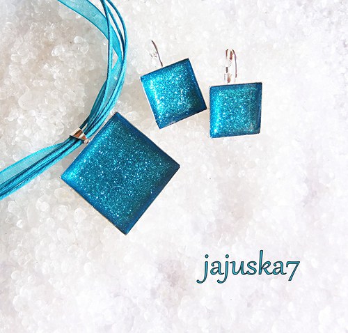 Sparkle SADA čtvercová *TYRKYSOVÁ* — foto 2