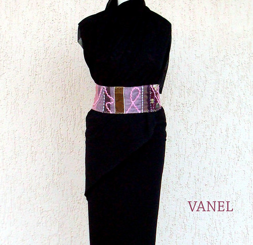 Original Textile Belt - pink - textilní pásek — foto 3