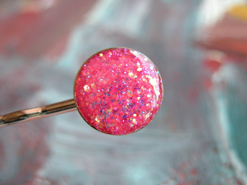 Pink třpytivka do vlasů — foto 3