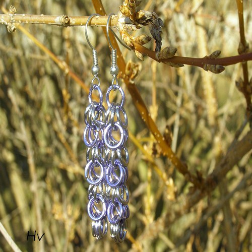 Náušnice chainmaille — foto 2
