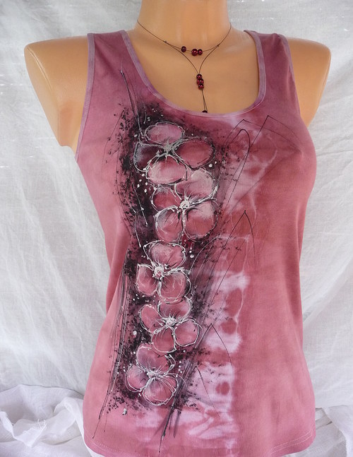 Dámské tílko s květy(L-XL) — foto 2