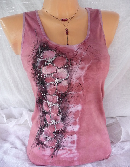 Dámské tílko s květy(L-XL) — foto 3
