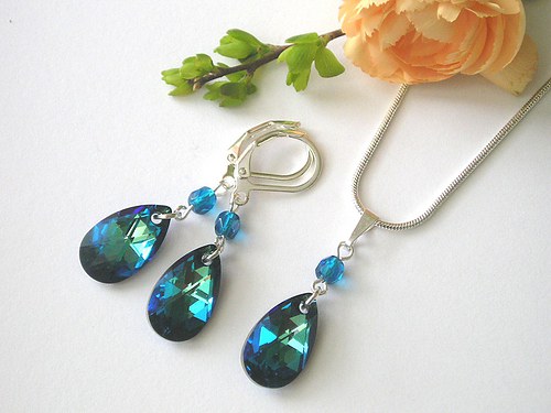 Swarovski sada kapky Bermuda Blue — foto 2