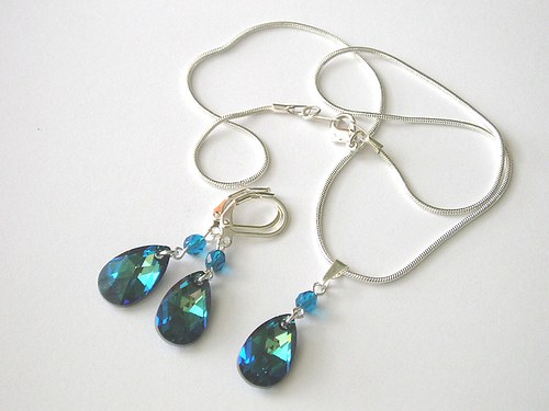 Swarovski sada kapky Bermuda Blue — foto 3