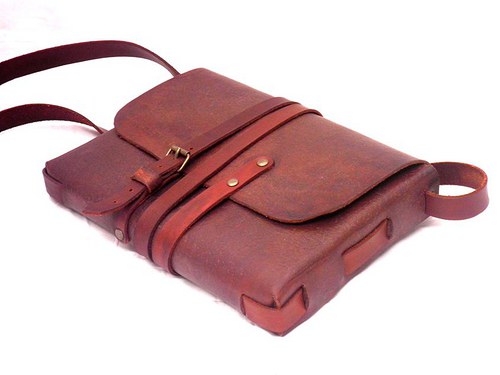 Taška Industrial RED BROWN STRAP A5 — foto 2