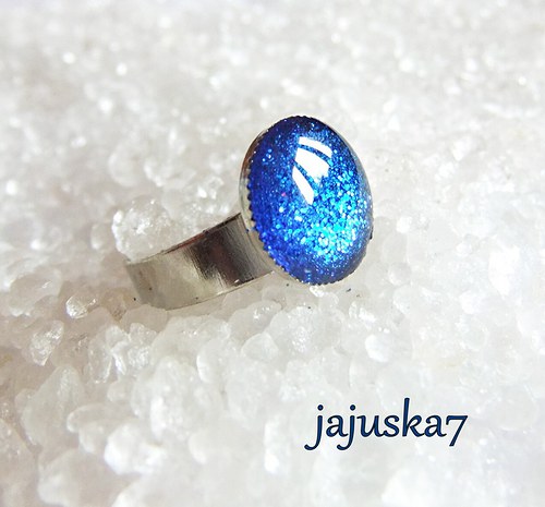 Sparkle prstýnek kulatý 12 mm *MODRÁ* — foto 2
