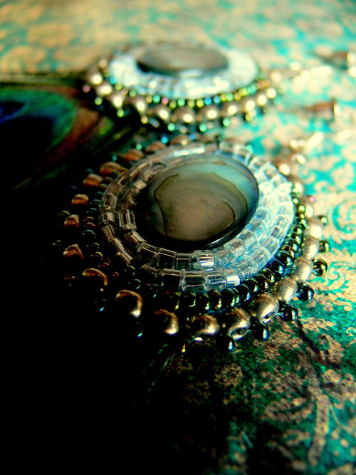 Boucles d'oreille de paon — foto 2