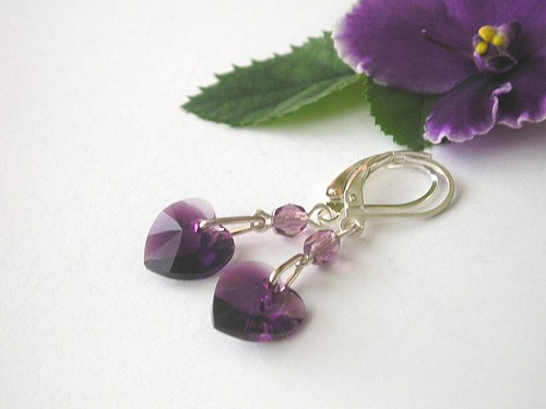 Swarovski náušnice Amethyst Blend — foto 4
