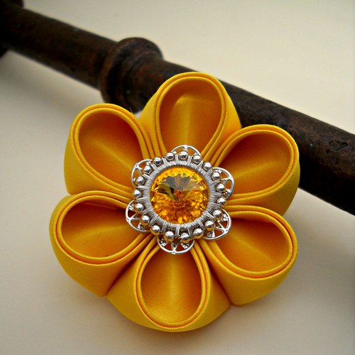 Kanzashi spona/brož Sun — foto 3