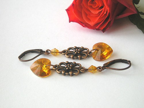 Swarovski náušnice Topaz AB..SLEVA — foto 2