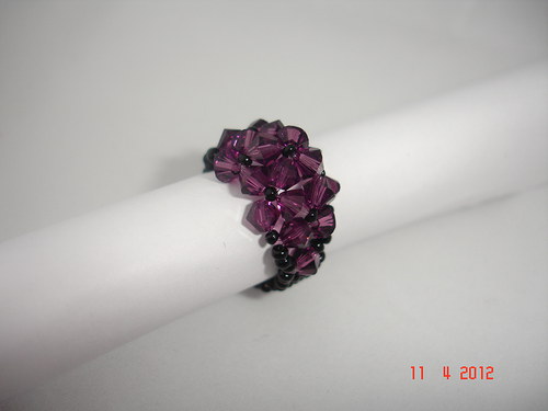 Prsten Swarovski barva Amethyst — foto 2