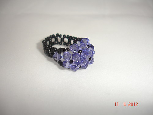 Prsten Swarovski barva Tanzanite — foto 2