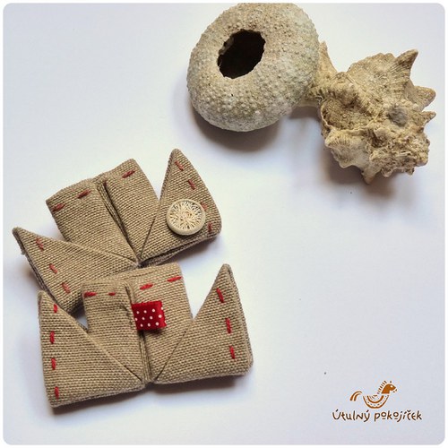 Parníčková brož - textilní origami — foto 2