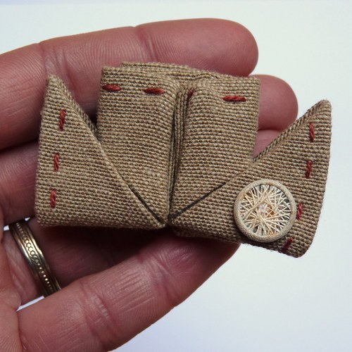 Parníčková brož - textilní origami — foto 4