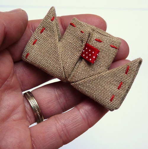 Parníčková brož - textilní origami — foto 5