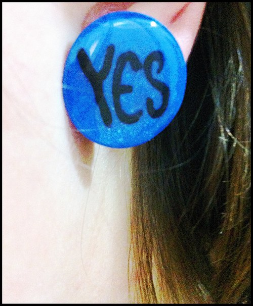 YES / NO - plackové náušnice — foto 3