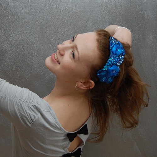 Tajemství modré růži... čelenka — foto 3