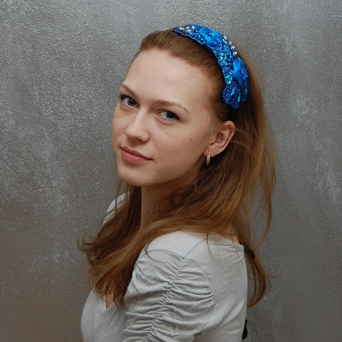 Tajemství modré růži... čelenka — foto 4