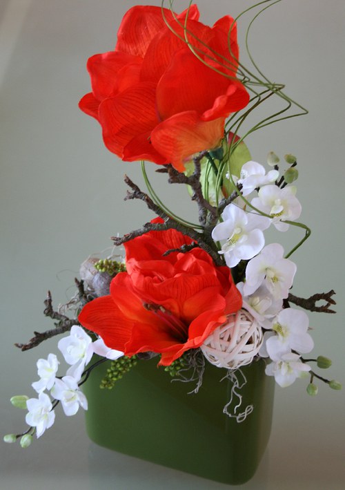 Celoroční dekorace - Amarylis s orchidejemi — foto 3