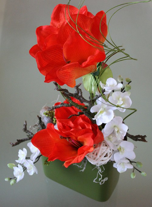 Celoroční dekorace - Amarylis s orchidejemi — foto 5