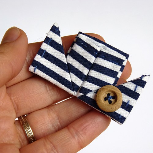 Parníčková brož - textilní origami — foto 3