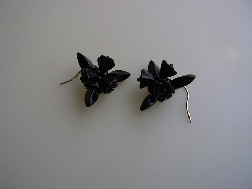 Náušnice Blooming flower black — foto 2