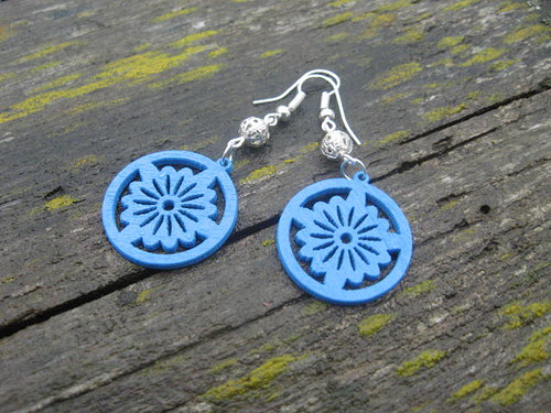 Modrá placička - naušnice — foto 2
