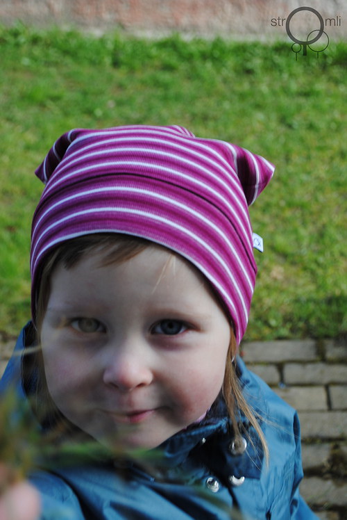 Dětská čepice lila, roky 2-3 roky — foto 2