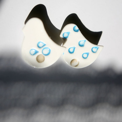 Porcelánče Drop'n'Dot (porcelánová brož) — foto 2