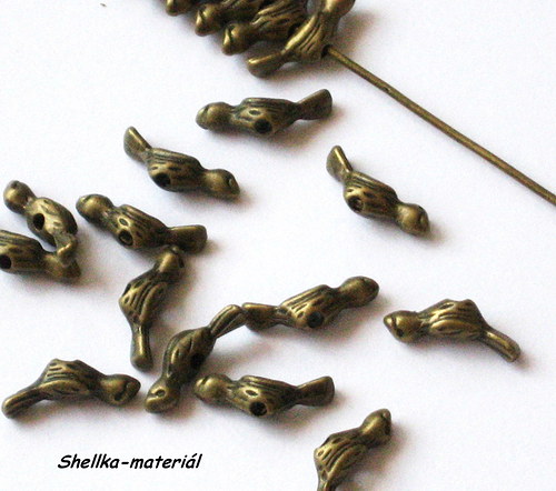 459.Ptáčci/ 12x4mm/ 10 kusů — foto 2