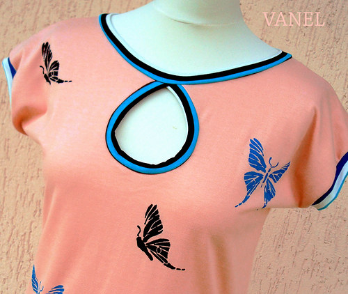 Peach with butterflies - triko — foto 3
