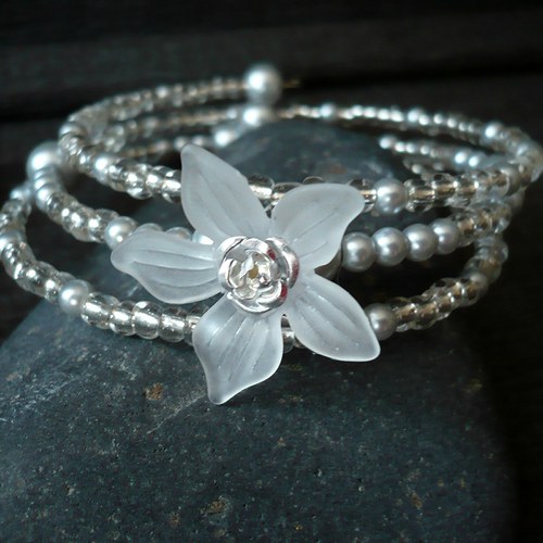 Silver rose - náramek — foto 3