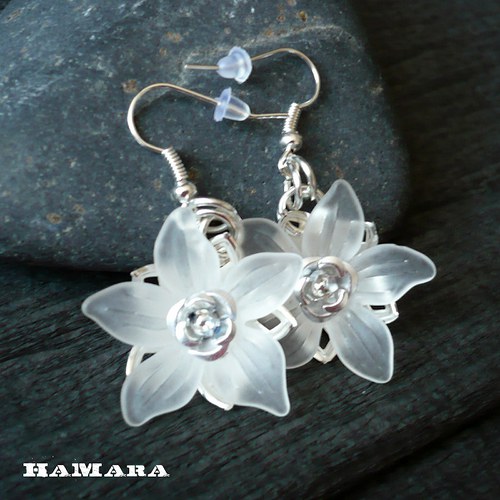 Silver rose - náušnice — foto 3