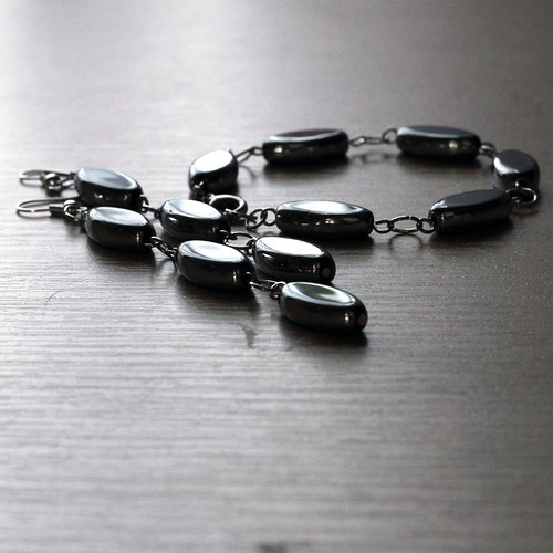 Moon glass - black - náramek — foto 2