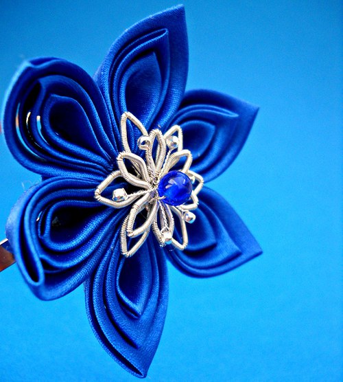 Kanzashi čelenka Sachiko — foto 5