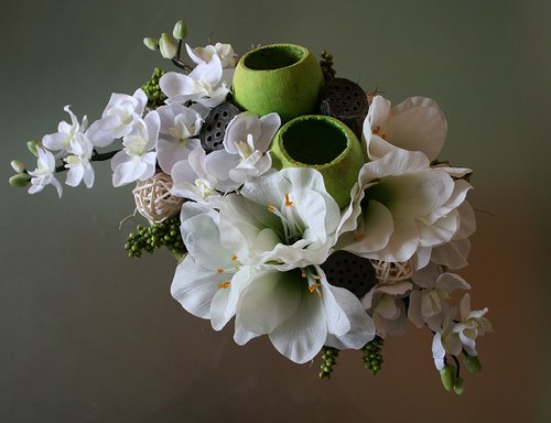 Celoroční dekorace s Amarylisem a orchidejemi — foto 3