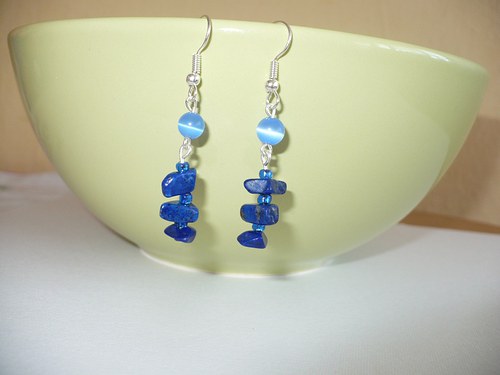 Naušnice Lapis lazuli — foto 3